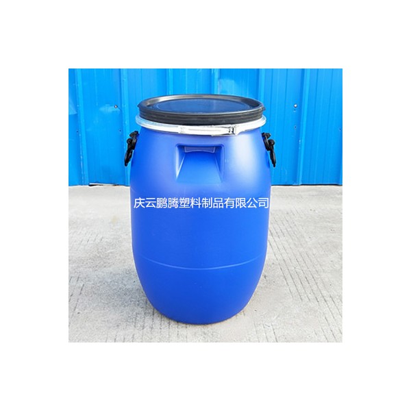 60升塑料桶60L法蘭鐵箍塑料桶密封塑