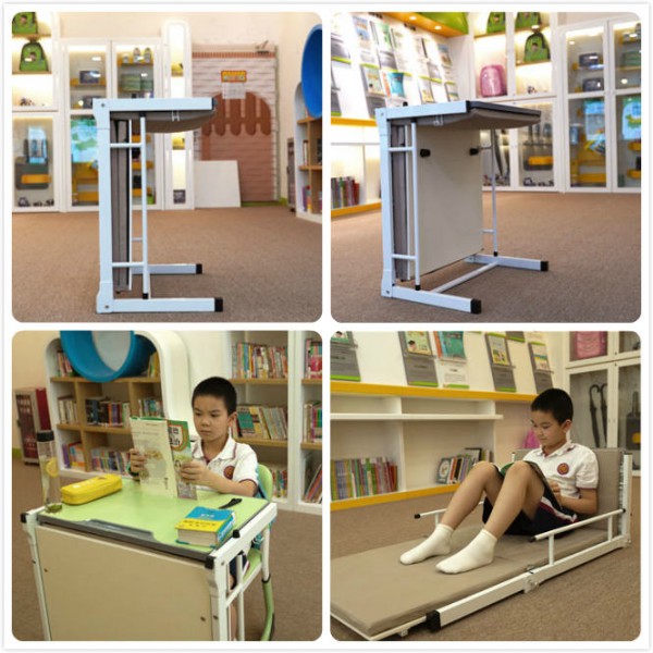 學生一體課桌-桌床兩用-機構專用課桌